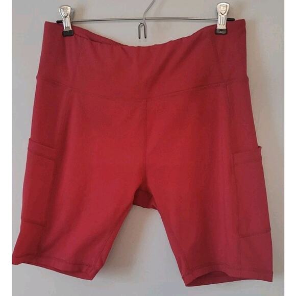 Baleaf Cycling Bicycle Shorts Long Pink Mauve Color Spandex. Women's XL Pockets - Picture 1 of 9